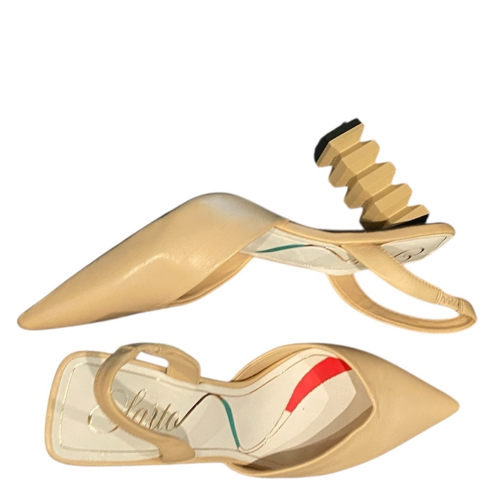 Sarto by Franco Sarto.Tan point toe slingback w feature heels. Size 7.5. EUC